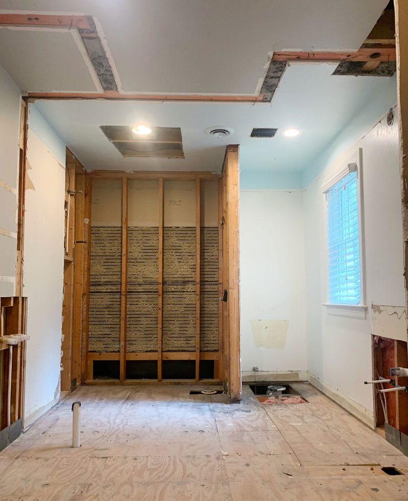 Bathroom During Demo With Walls Removed