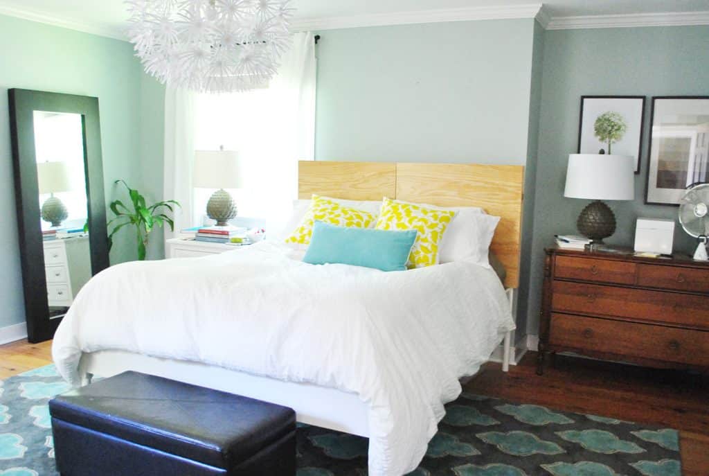 DIY Upholstered Headboard Wood Frame In Place