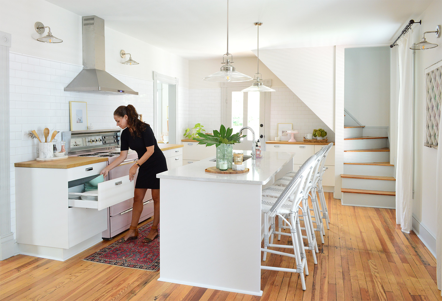 Beach House Kitchen With Ikea Cabinets Sherry Standing Loading Lower Drawer