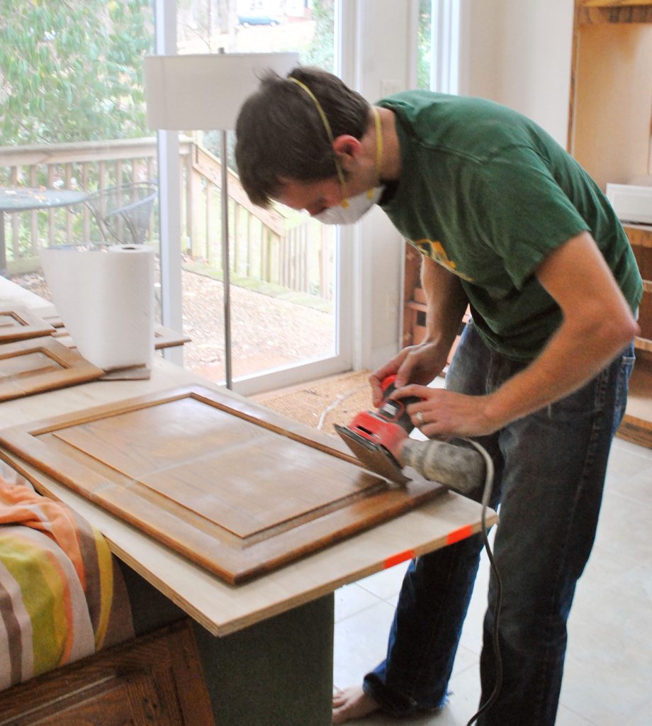 John Sanding Wood Kitchen Cabinet