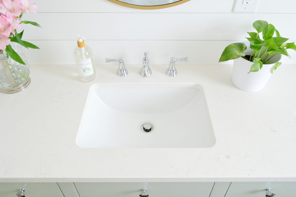 Kids Hall Bathroom Square Sink Overhead