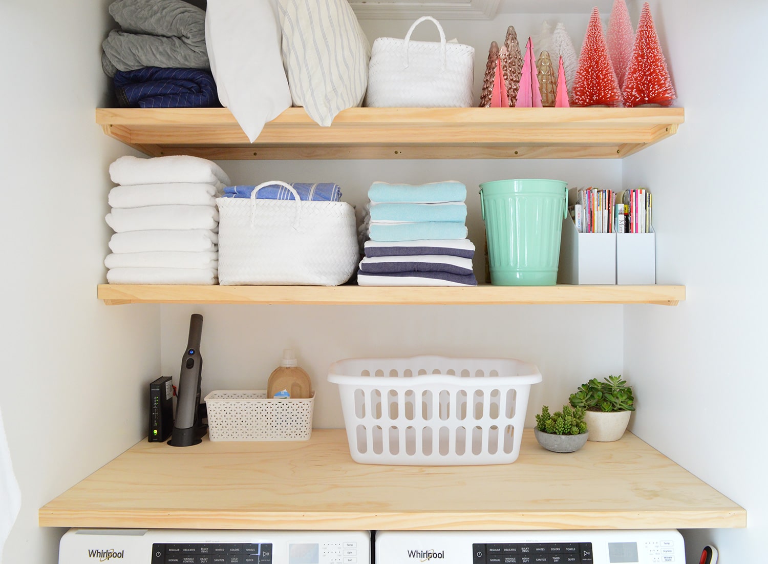 How To Build Easy Laundry Shelves